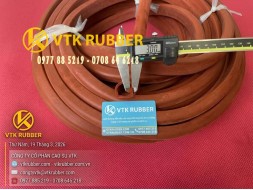 Ron cao su xốp EPDM nâu chữ D rộng 24, cao 21 x dày 3mm