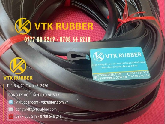 Ron cao su EPDM chữ U cao 25 x rộng 12, khe 6mm