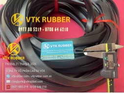 Ron cao su EPDM chữ U cao 25 x rộng 12, khe 6mm