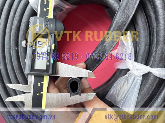 Ron xốp EPDM chữ D 12x16x3 Ron xốp EPDM chữ D 12x16x3