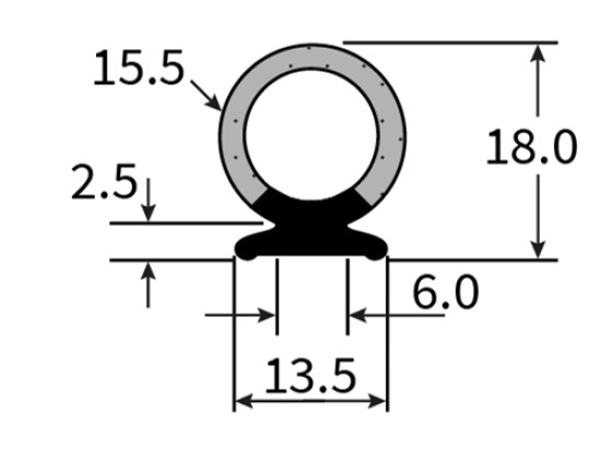 Ron cao su xốp ống tròn 18x13.5x2